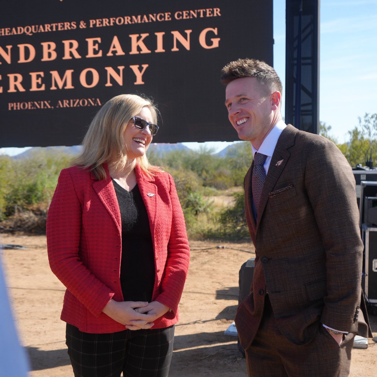 MayorGallego's tweet photo. Today, I broke ground with the @AZCardinals on their new HQ &amp; Performance Center in Phoenix.

For the team, it will be a hub for innovation, training facilities, and player development. For our city, it means more quality jobs and continued investment in our community. #BirdGang https://t.co/Oxny5ESnyO