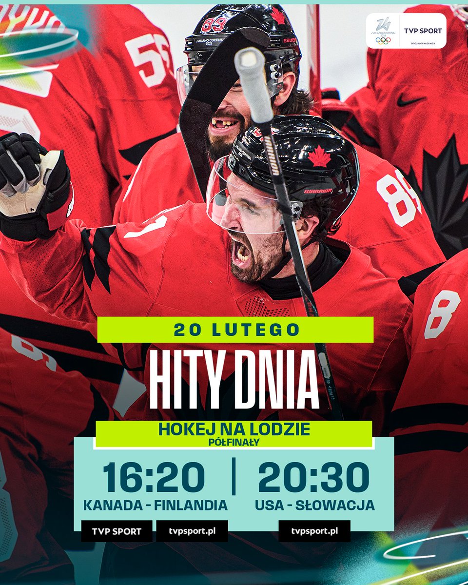 sport_tvppl's tweet photo. 𝐇𝐈𝐓 𝐃𝐍𝐈𝐀 🔥

Dziś poznamy finalistów turnieju hokeja na lodzie mężczyzn!

Kogo typujecie? https://t.co/6mG2fV72mG