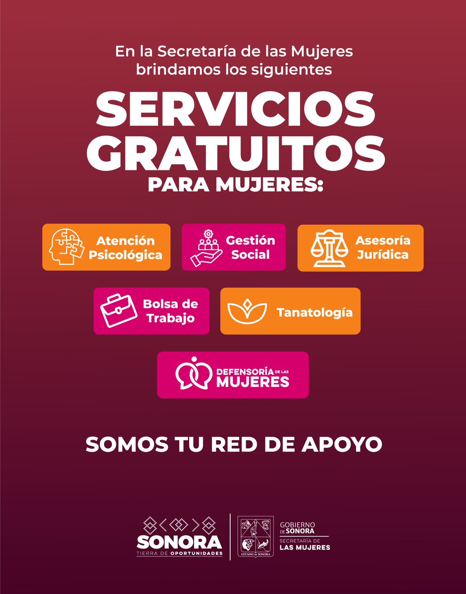 En la Secretaría de las Mujeres #SomosTuRedDeApoyo, si vives violencia ...