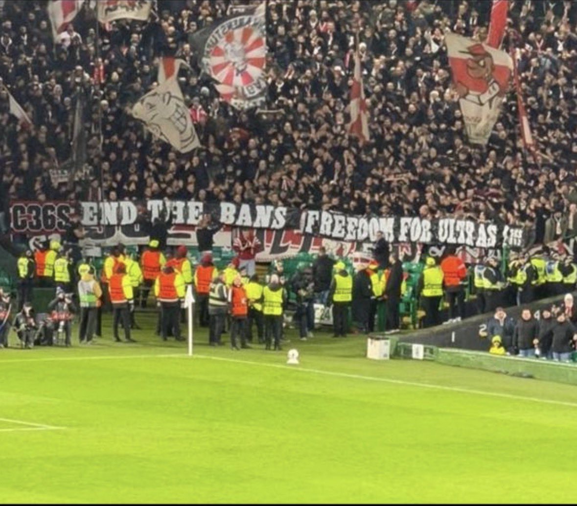 It’s a sad day when a European away support show more solidarity with Celtic fans than many of our own. 

Fair play to them.