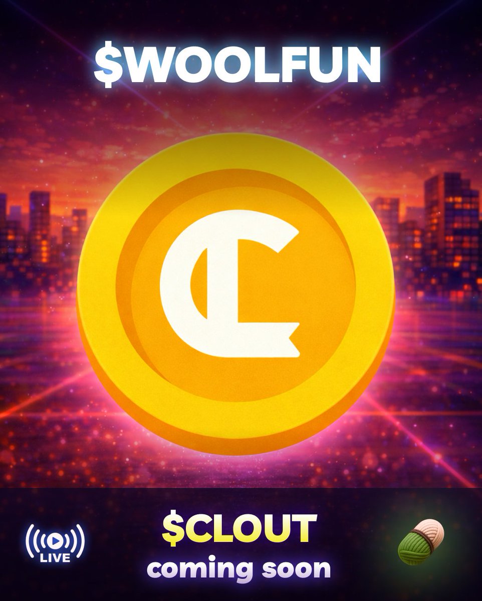 💫Tomorrow  $CLOUT in wool 🧶
A special collaboration I'm truly excited about 💜
Thank you <a href="/CLOUT_solana/">$CLOUT</a> 💞
It's a really interesting project, and tomorrow we'll be bringing CLOUT to life in wool.
Live on Pump.fun 🎥