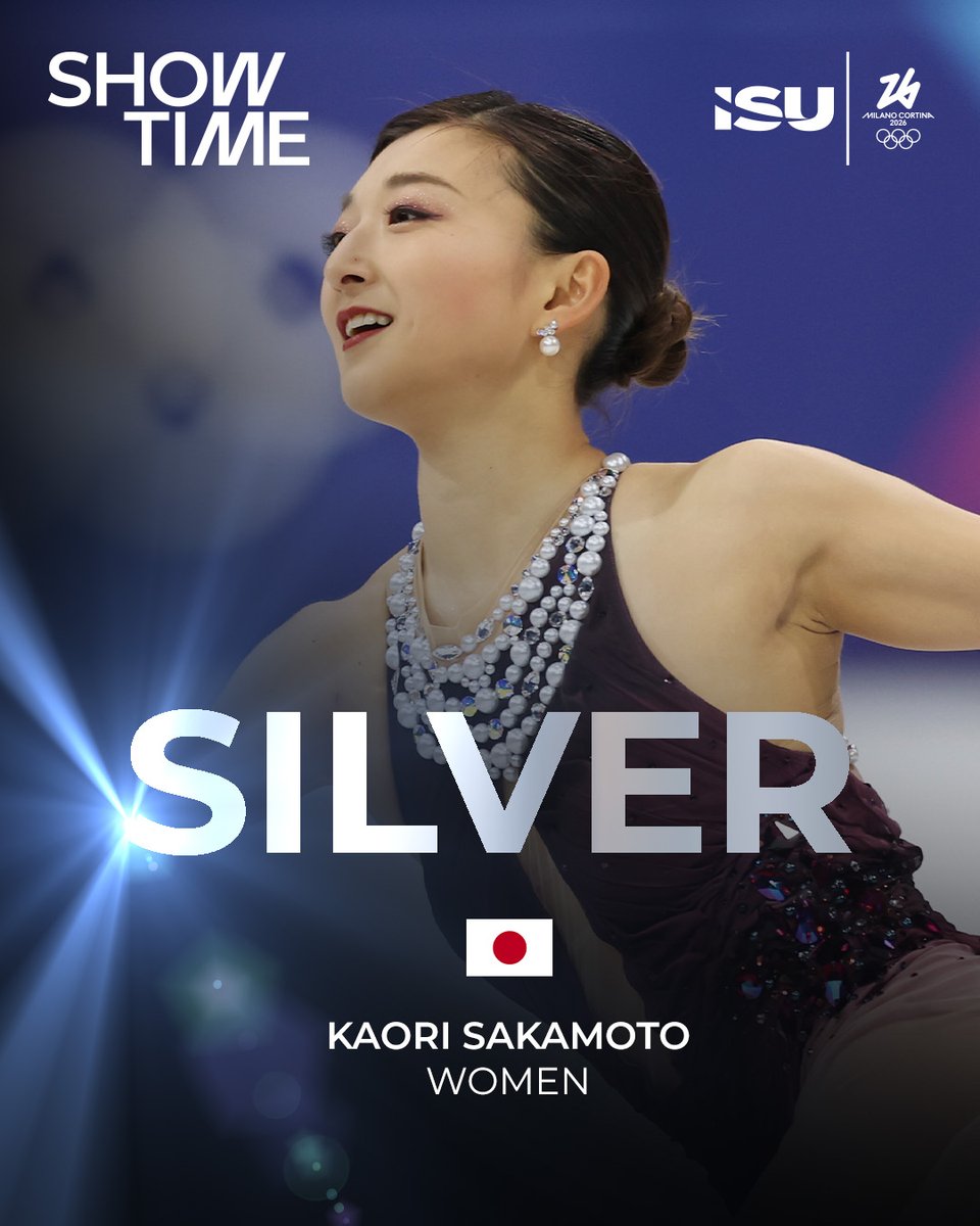 ISU_Figure's tweet photo. A night of pure SHOWTIME ✨⛸️
Olympic moments, pressure, and movement on the podium: unforgettable.

🥇 Alysa Liu 🇺🇸
🥈 Kaori Sakamoto 🇯🇵
🥉 Ami Nakai 🇯🇵

#ISUShowtime #FigureSkating #Olympics #MilanoCortina2026 https://t.co/gVlB0n3trG