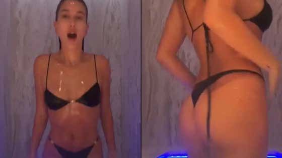 WATCH: Hailey Bieber Does A Bikini Cold Plunge And It's An Absolute Tomahawk Dunk On Every Hater s.barstool.link/c/article-3563…