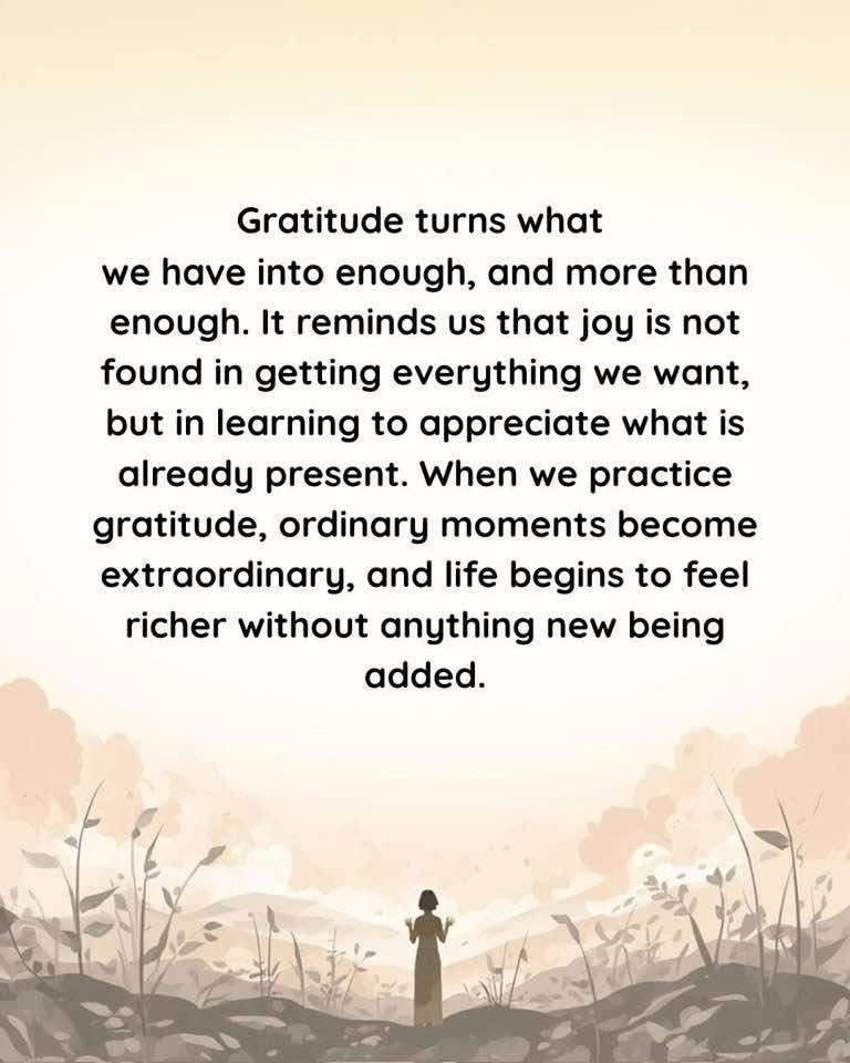 The wonderful attitude of gratitude!