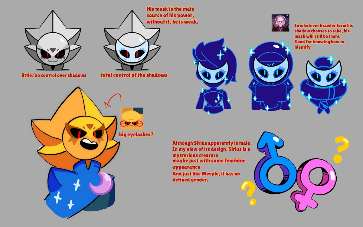 Some extras about my Sirius design! 🌜
#BrawlStars