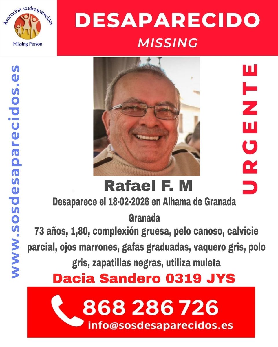 🆘 DESAPARECIDO
#Desaparecido #Missing #España #sosdesaparecidos
#Granada
Síguenos <a href="/sosdesaparecido/">ALERTA DESAPARECIDOS</a>
✅ Alerta verificada.
