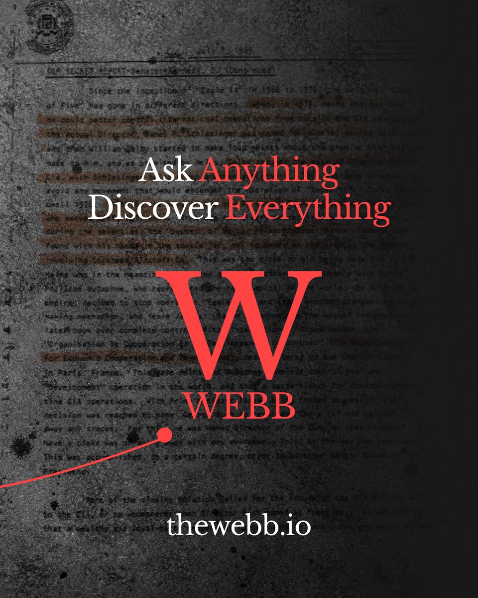 Webb is an investigative research platform that lets you search, connect, and analyze massive document libraries. We launched with 3 million Epstein files — but this is bigger than one investigation. 

More datasets are coming.