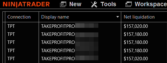 TradePsychopath's tweet photo. Great day on @TakeProfitLLC! +$35k on 5 TPT Pro Accounts! Not only cleared the buffer, but made some on top! @nuttybartrading 

All trading $NQ https://t.co/E5l25uEEYu