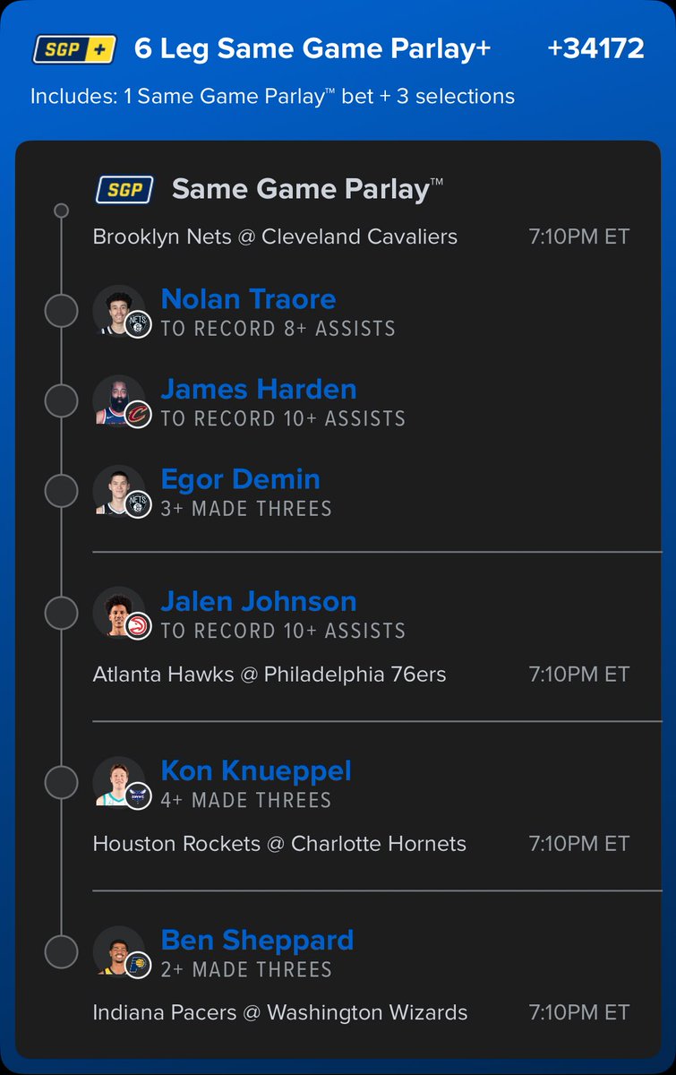 6/6 🤩 <a href="/Playbook/">Playbook</a>  GL tonight 🍀