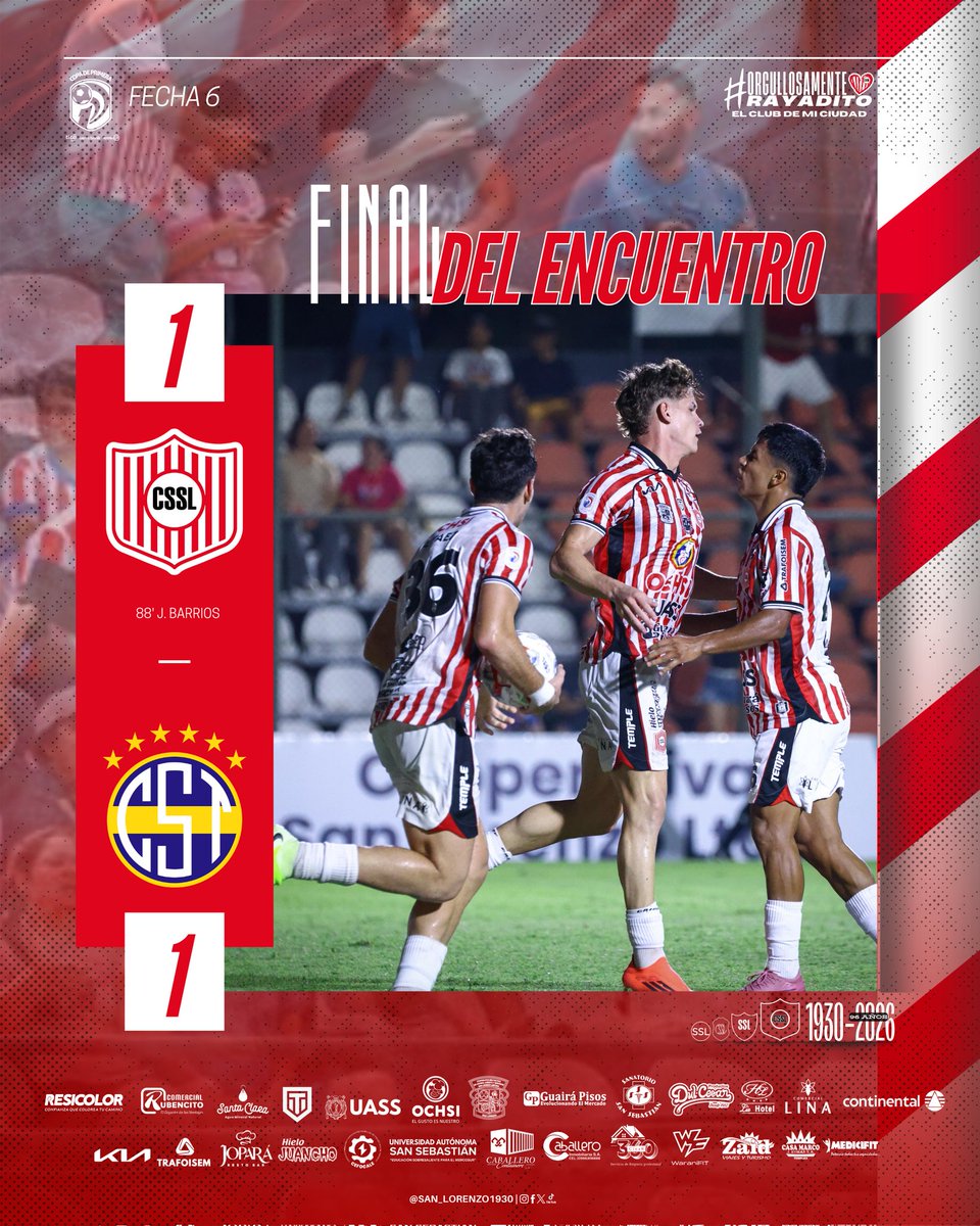 san_lorenzo1930's tweet photo. Final del encuentro. ¡Paso a paso! 

#SanLorenzoTrinidense
🗓 Fecha 6
#OrgullosamenteRayadito
#ElClubDeMiCiudad https://t.co/JfpfNW29hE