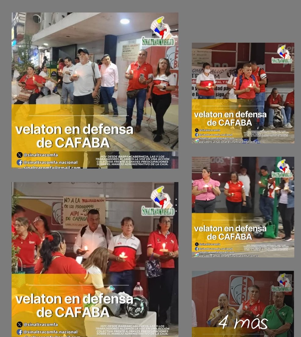 📢8° día resistencia
La jornada cierra con velatón, momento de encuentro, memoria,fuerza colectiva para seguir cuidando y defendiendo CAFABA.Esta lucha es por el presente y futuro dela Caja.Persistimosen sudefensa #NosMantenemosEnPie  
#TuSindicato #sindicalizarseeslaalternativa