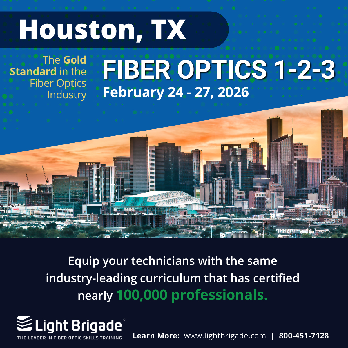 HOUSTON: Fiber Optics 1-2-3 is coming Feb 24-27!
👨‍💻 2-Day Theory
👨‍💻 4-Day Theory+Hands-on (ETA Certification)
Stop errors before they happen. Increase efficiency for the 2026 build season!
Register: lightbrigade.com/in-person-fibe…
#FiberOptics #Houston #Telecom #WorkforceDevelopment