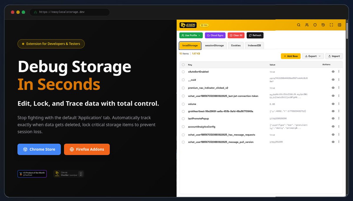 Easy Local Storage Manager tweet media
