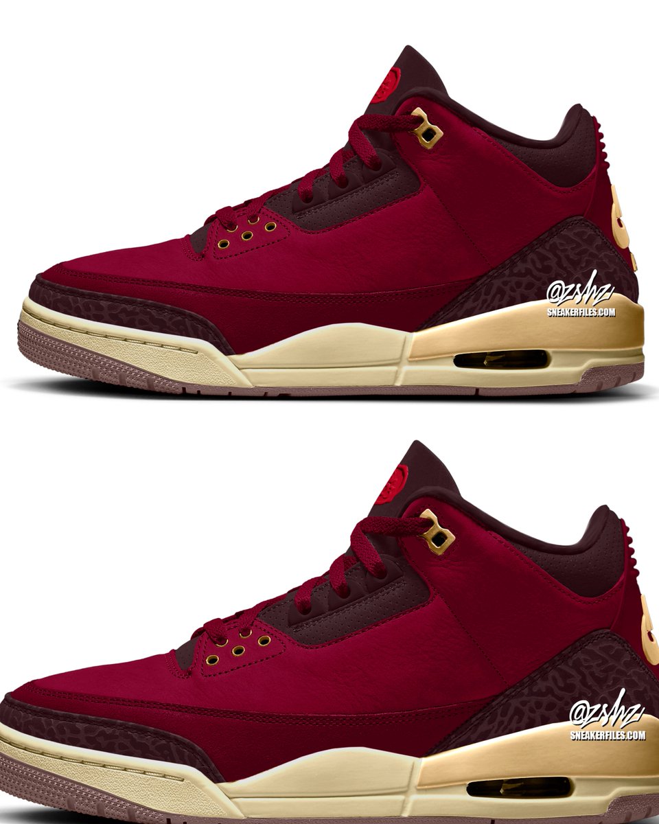 jordan 3 burgundy