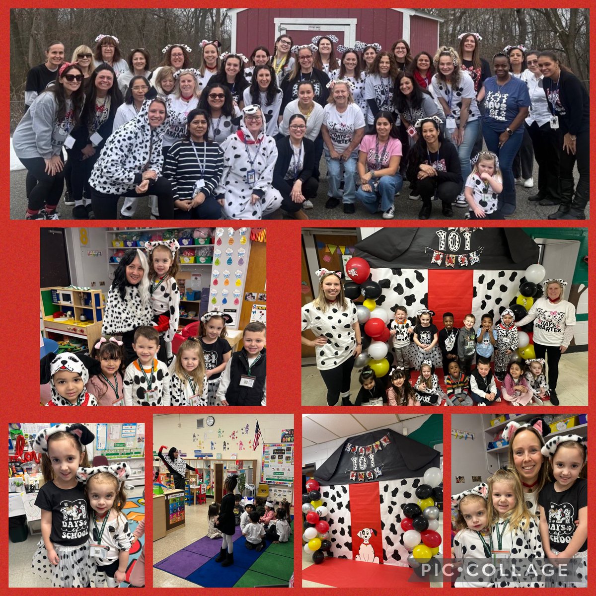 PB_Cheesequake's tweet photo. We celebrated our 101st Day of School today! Dalmatians were “spotted” in every class! 🐾🐾 ❤️ #projectbefore #preschool #sayrevillepublicschools https://t.co/G94kHILpDx