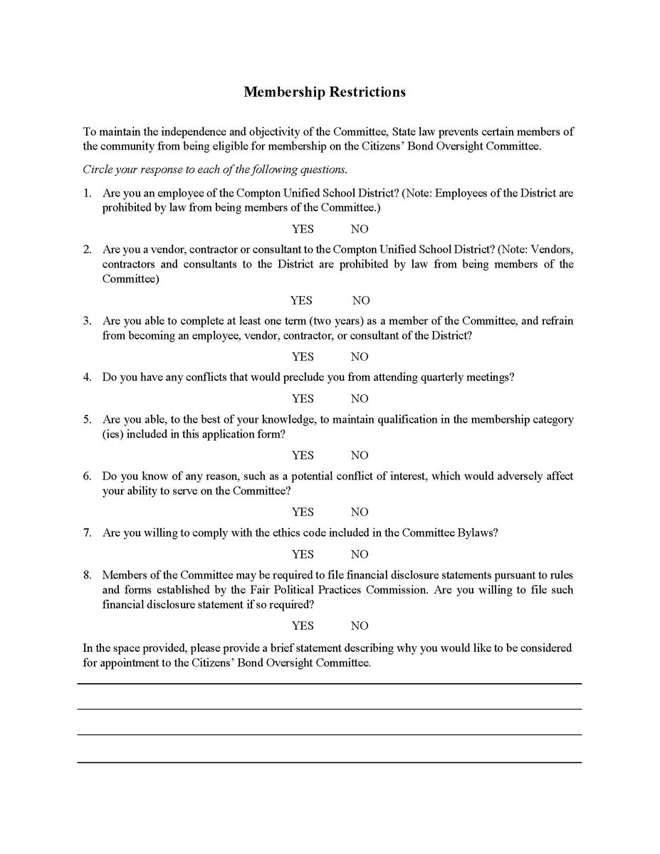 ComptonUnified's tweet photo. 📢 CUSD is seeking community members to serve on the Citizens’ Bond Oversight Committee for our $350M Measure S &amp; Measure AAA bonds. Help ensure funds are spent as approved by voters.

Apply today: https://t.co/VtUC6JLDkX 

#ComptonUnified @mrmicahali @ShannonMSoto @satrazurita https://t.co/HrsesGo0N1