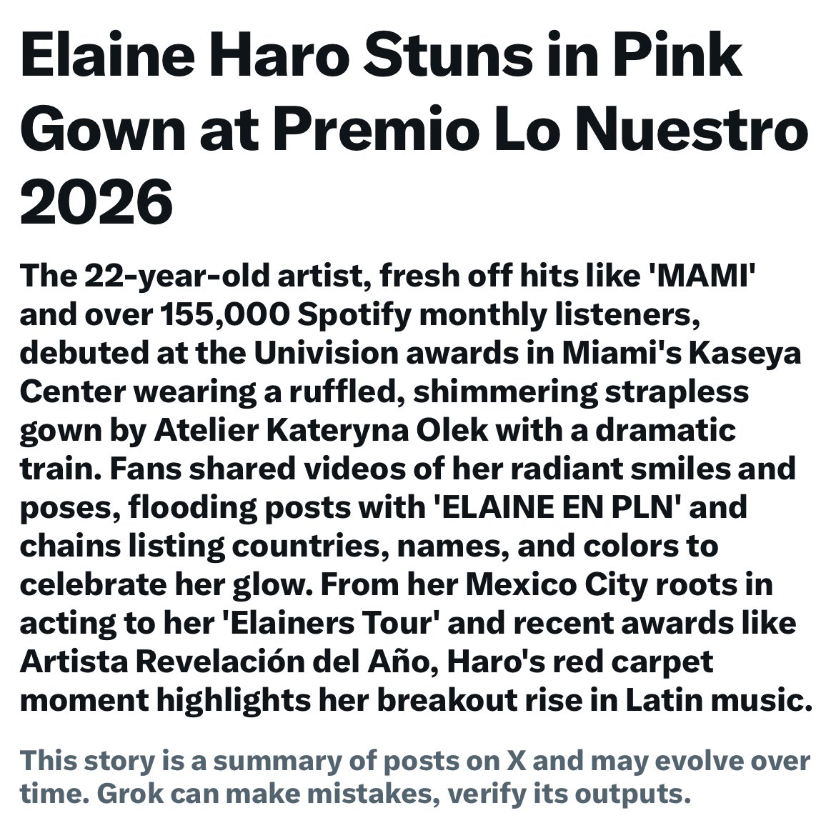SUPERESTRELLA y se lo graban 🩷👸

ELAINE EN PLN
#PremioLoNuestro
#THE4REAL