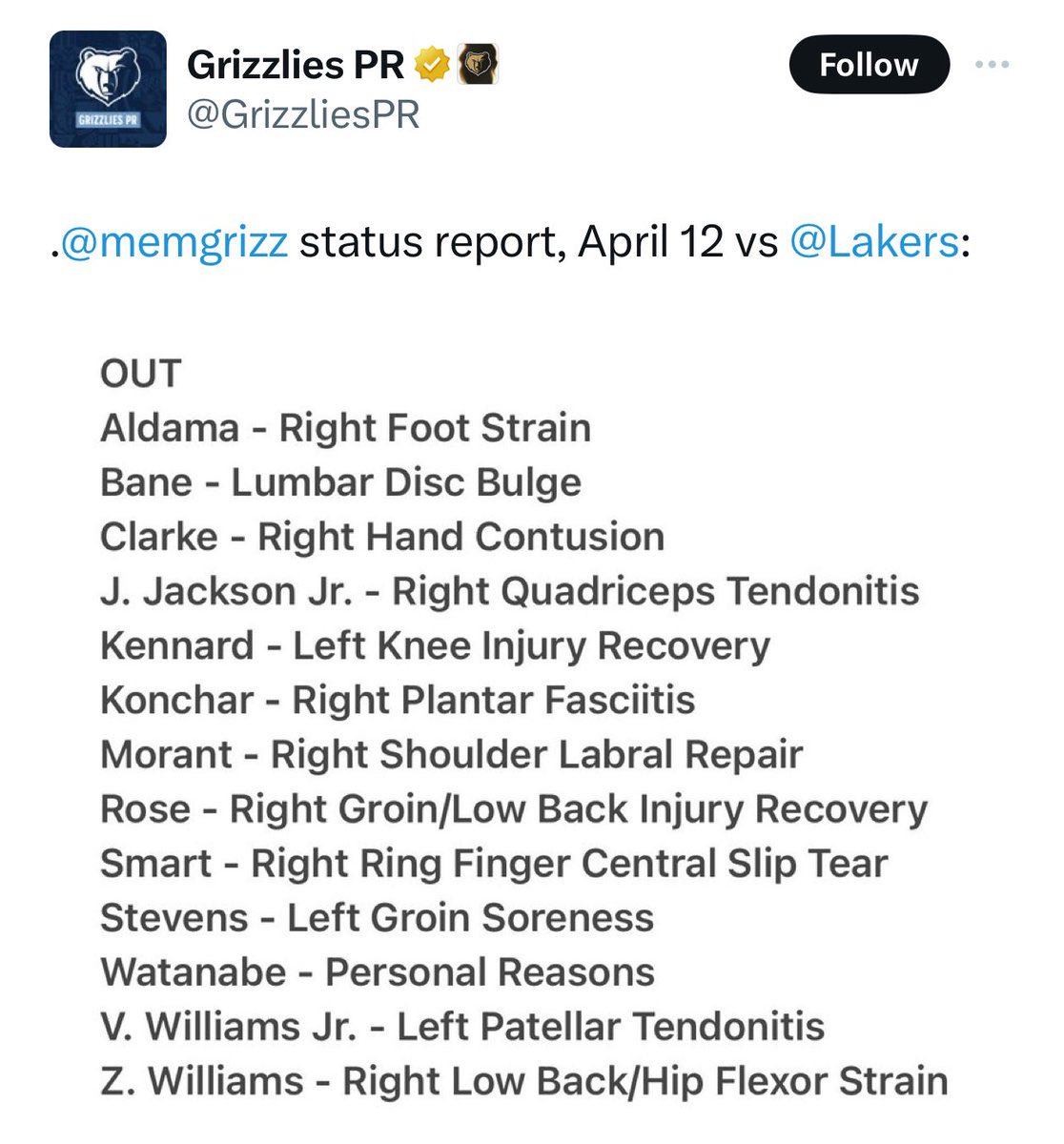ShowTimeEthann's tweet photo. @GrizzliesPR @memgrizz @utahjazz https://t.co/QA1F6iYG1u