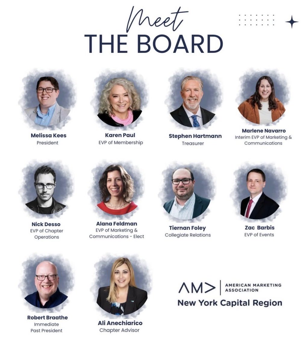 Join us in welcoming and celebrating the board members who make it all happen!  #AMANYCapRegion #MeetTheTeam #Albany #CapRegion
