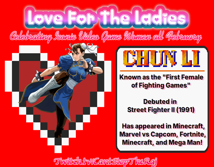 Love for the Ladies continues! 🌸 We’re honoring Chun-Li in SFII on SNES, Genesis &amp; GBA. Down with M. Bison! 👊✨🕹️ 11:30pm-2am ET #ChunLi #SF2 youtube.com/live/FBuemTHCJ…