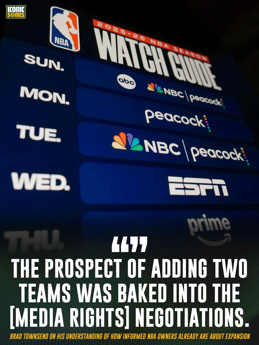 Iconic_sonics's tweet photo. The NBA has been talking about adding teams with their media partners for a while now 👀

Full episode out now with @townbrad https://t.co/IB8xRh2hdJ