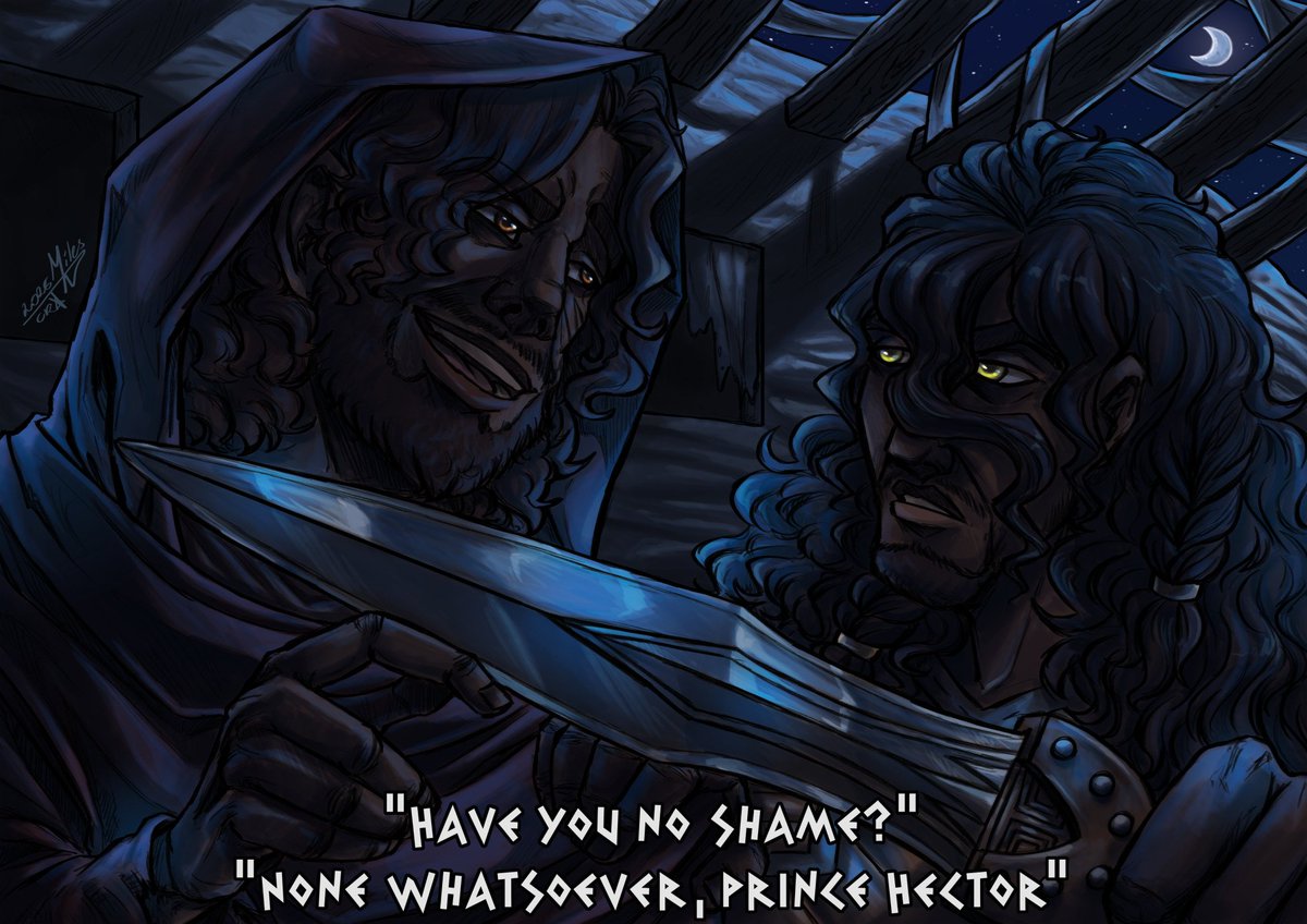 miles_crow_'s tweet photo. Hmm these  beggars keep getting more and more handsome 🤔

[Late b-day gift for a friend] 
#odysseus #hectoroftroy https://t.co/DOcGKHX8Jx