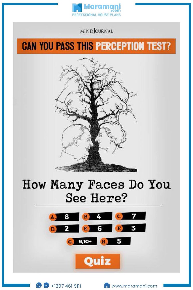 Brain test , only for genius
How many faces can you see?

99%will fail