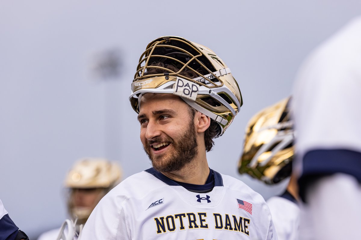 NDlacrosse's tweet photo. Started the day playing the bagpipes and ended with the first multi-goal game of his career. All in a day's work for Ryan Sforzo.

#GoIrish☘️ https://t.co/0BwArI1IXm