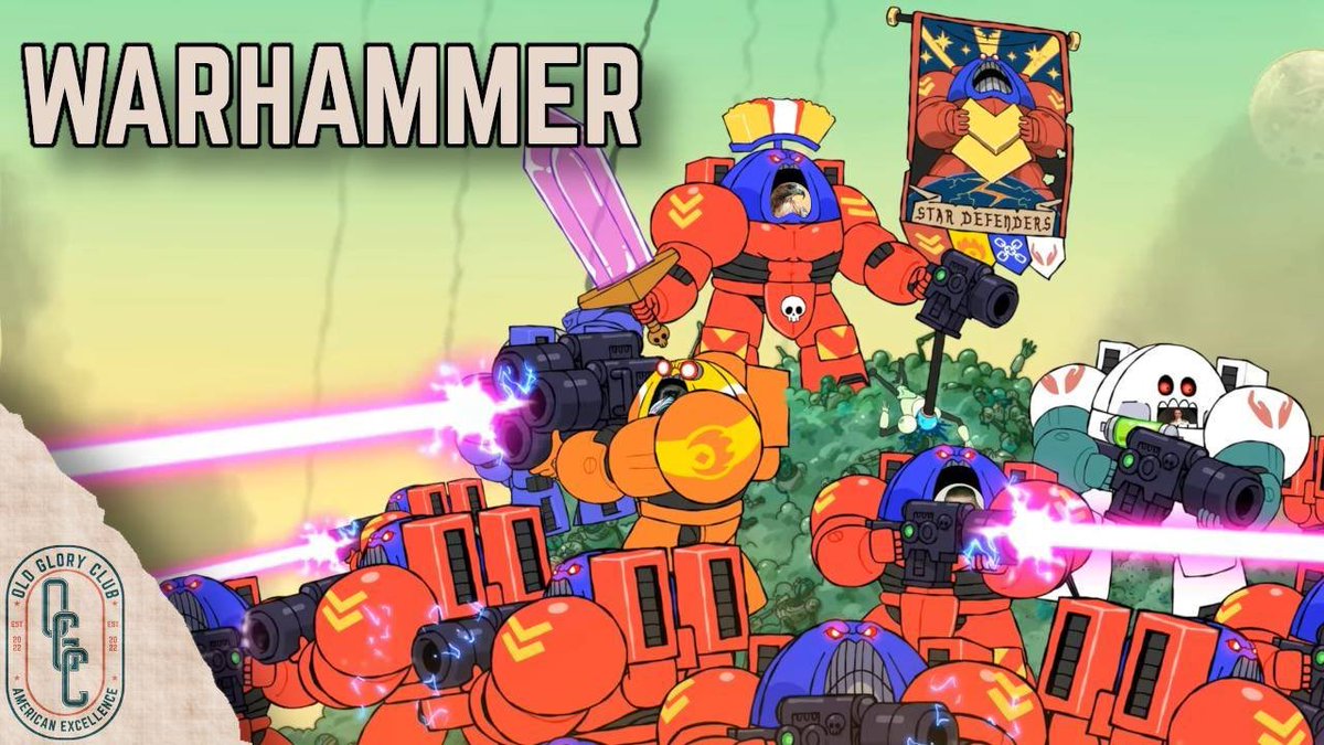 OldGloryClub's tweet image. BLOOD FOR THE EMPEROR BLOOD GOD FALSE EMPEROR COOL SPACE MARINES BUY MINIATURES 

On tonight’s Pony Express Radio, join @redpilledhawk, @edgymandrill, and @cavkingpaul as they talk all things Warhammer. PER #114 streaming live tonight at 8PM EST. 

Link below ⬇️