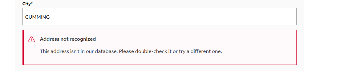 amakrish's tweet photo. @FedExHelp THIS IS THE ERROR WITH THE ADDRESS, WHEREAS THE SAME ADDRESS WORKS FINE IN USPS https://t.co/yqnwJylQzD