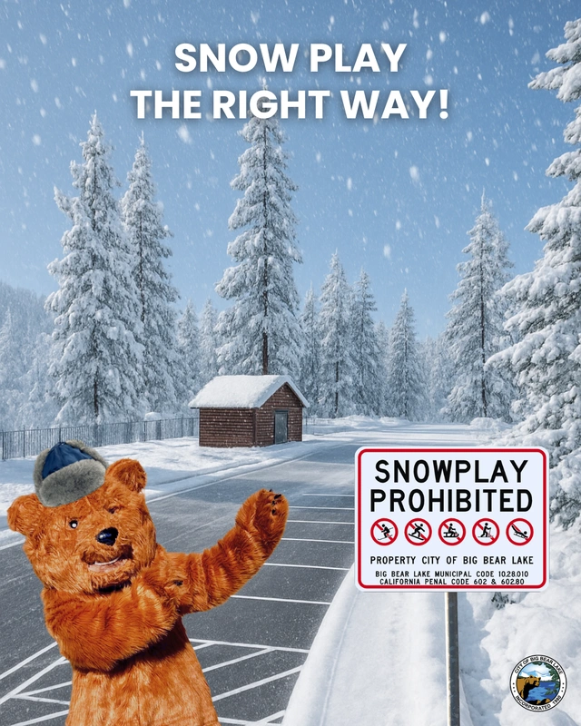 🛷⛄️Snowplay the right way!⁠
⁠
Building snowmen, making snow angels, and sledding are great winter pastimes, just not where signs like this are posted. We don't want your next outing to be spoiled by a ticket, so make sure you’re playing in a permitted area.⁠ Snow play is