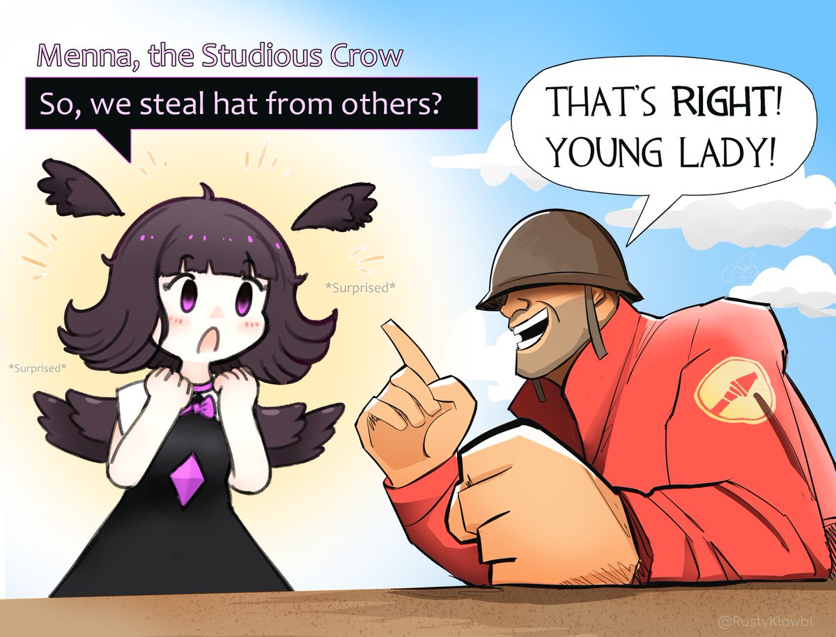 Maybe Menna asked wrong person for hat...
#RabbitAndSteel