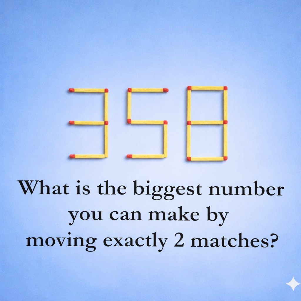 Brain Teaser:

What’s the biggest number you can see? 🧠🔥