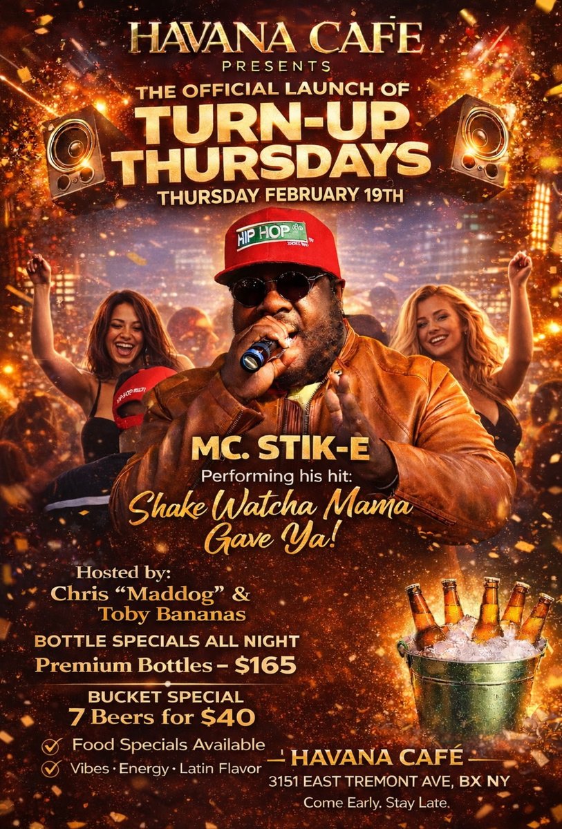 Tonight MC Stik-E #HipHopBlvd