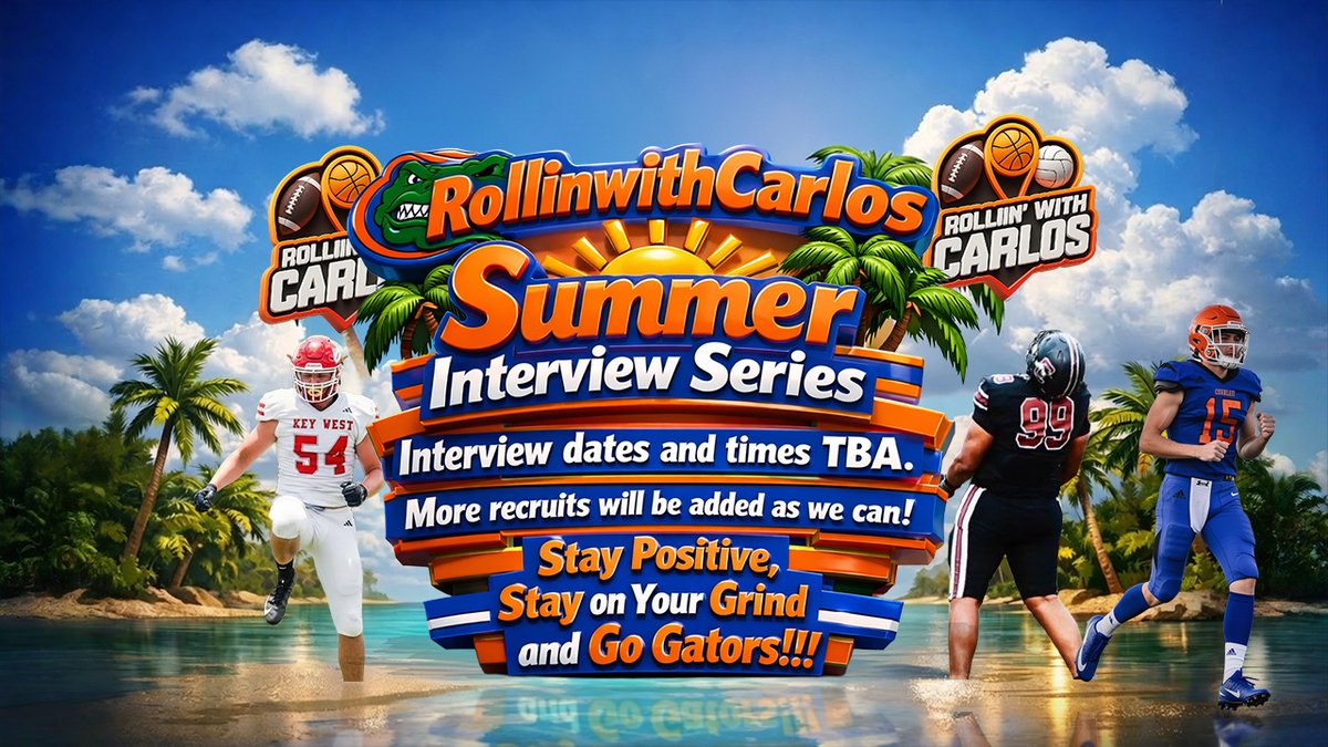 RWCGatorsPhins's tweet photo. The RollinwithCarlos Summer Interview Series is going to be a banger!!! So, far 6 prospects and counting @SchwartzAthlete Thank you for support!!!!!! @TYLER_969 @Josh65898 @HHarleyadams13 @1Darreng @Henriqu33875247 @AntonioWilcherJ https://t.co/OVVAieBzEt