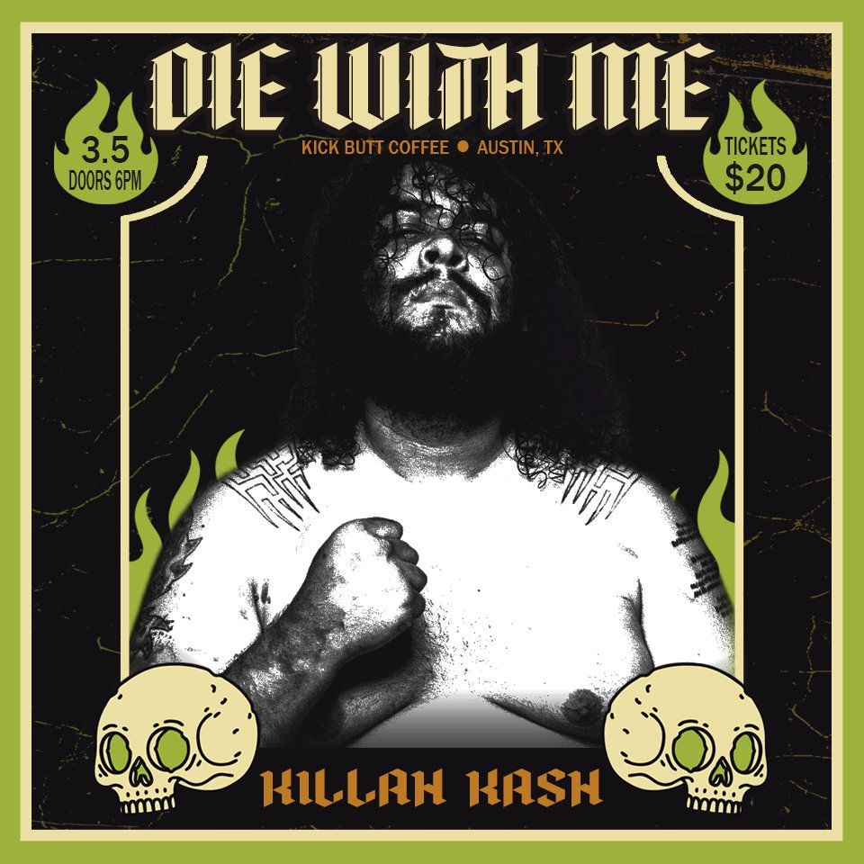 DeathITF's tweet photo. 🪦TALENT ANNOUNCEMENT🪦

Towering monster KILLAH KASH is living proof that everything’s bigger in Texas, including the violence.

THURSDAY MARCH 5TH
DOORS | SHOW 7PM
🎧: Hollow Skulls
🏚: Kick Butt Coffee
🎟: https://t.co/cwqjs2pPMq https://t.co/ypAna2IdKs
