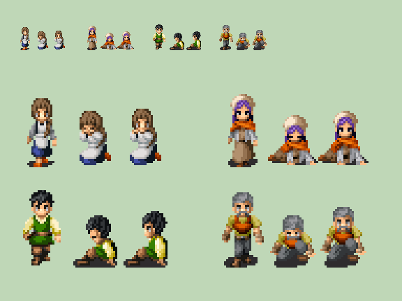 とらわれた人々 #エレマスタ #ドット絵 #pixelart