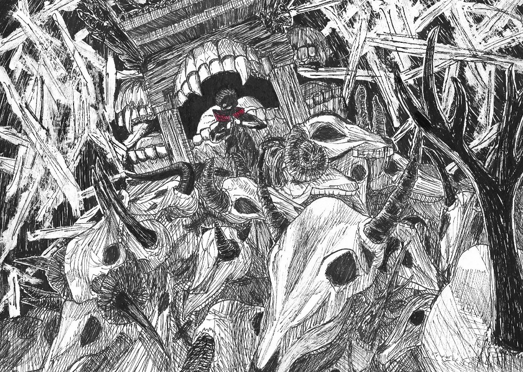 InaneValley's tweet photo. old drawing from over a year ago I worked on in class while I was bored. took a few seminars to finish
surprisingly still holds up, one of my favourite pieces to date even though I mainly work in digital https://t.co/UmEWrI09cX