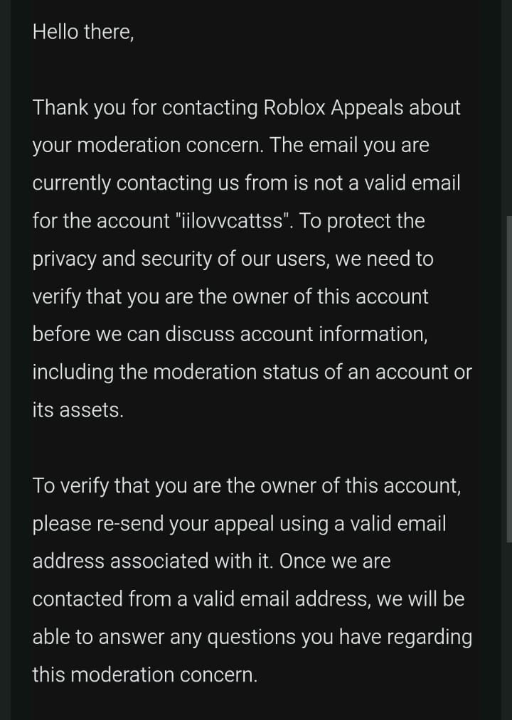 audri35334's tweet photo. @Roblox @Roblox You gave my 2018 account iilovvcattss an enforcement ban because of my sibling's ban. I had nothing to do with it and now you're refusing to accept my appeal from the originaly banned account.  

This system is definitely not fair for families under the same household. https://t.co/AugjucvJtf