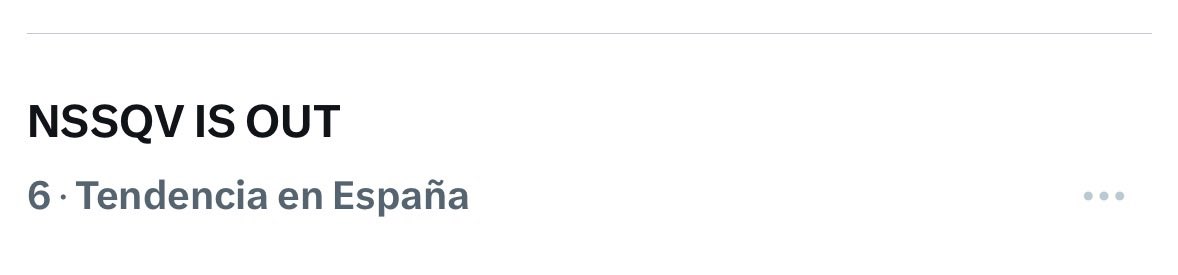 ESTO ES MUY FUERTE 

NSSQV IS OUT