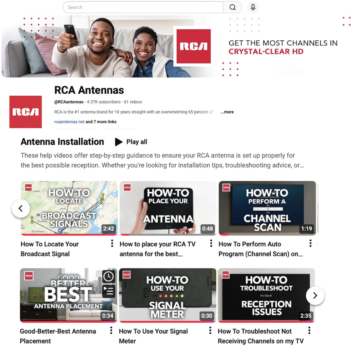 If you want the best possible reception from your RCA TV antenna, a lot comes down to proper setup and placement. The RCA Antennas YouTube channel has quick, step-by-step videos that show how to locate your local broadcast towers, position your antenna for stronger signal, run