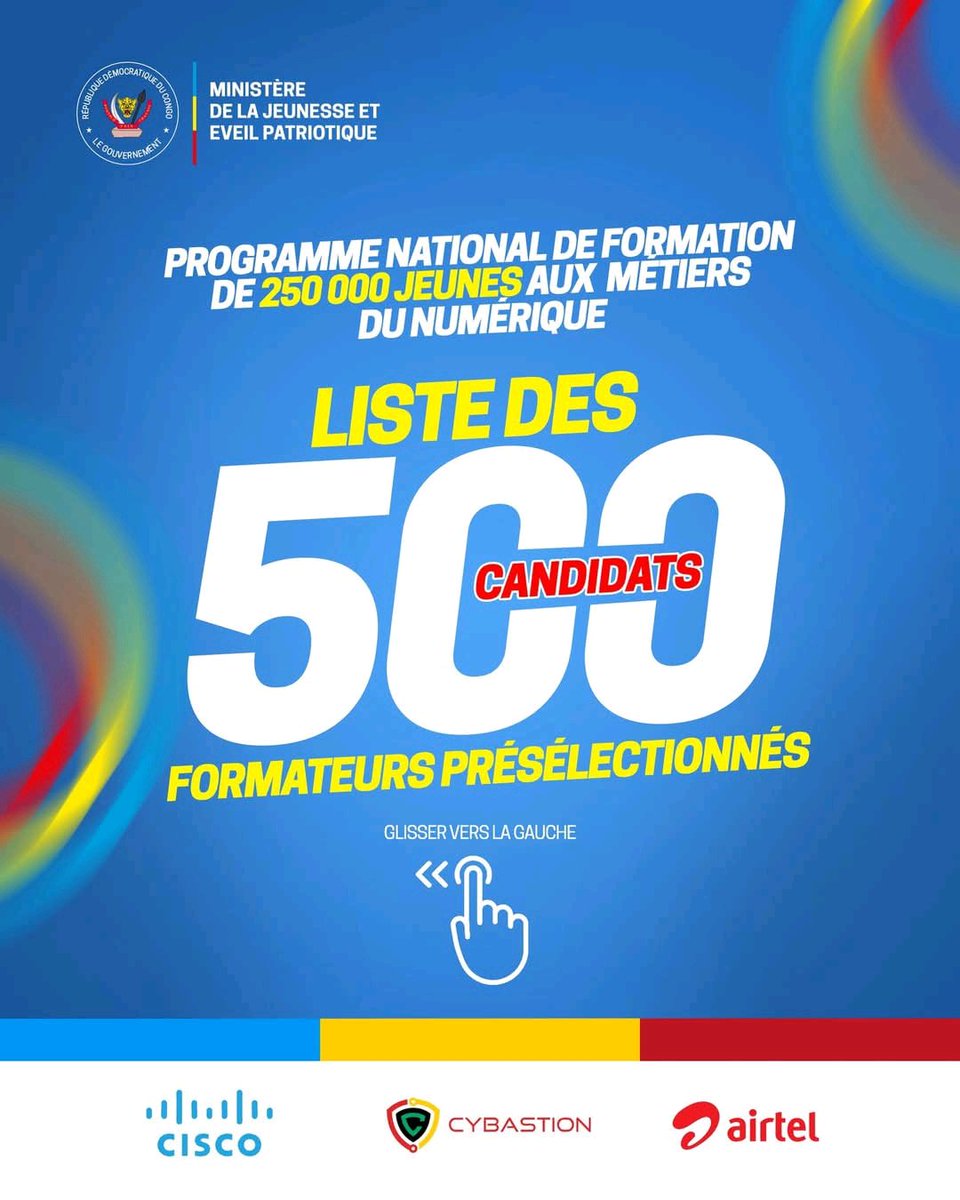 elrach40's tweet photo. Surpris de voir des images de la formation des formateurs présélectionnés pour le programme national de formation de jeunes aux métiers du numérique, sans aucune notification de début !
J’aimerais avoir des clarifications.
#FormationNumerique #Inquiétude
@jeunesseEP_RDC https://t.co/ZCFlmj0OMh