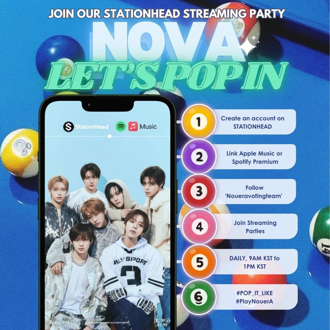 [🎵] STATIOHEAD ON AIR

NouerA’s tracklist drops tomorrow, so let’s crank up the excitement by looping their songs on Stationhead until 1 PM KST.

Can’t tune in? TeamNouerA takes over at 6 PM KST

Fill the TL with #PlayNouerA and #NouerAbegins and show them how loud NovAs can be!