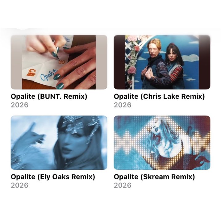 All the remixes of Opalite just dropped on streaming platforms, along with the MV