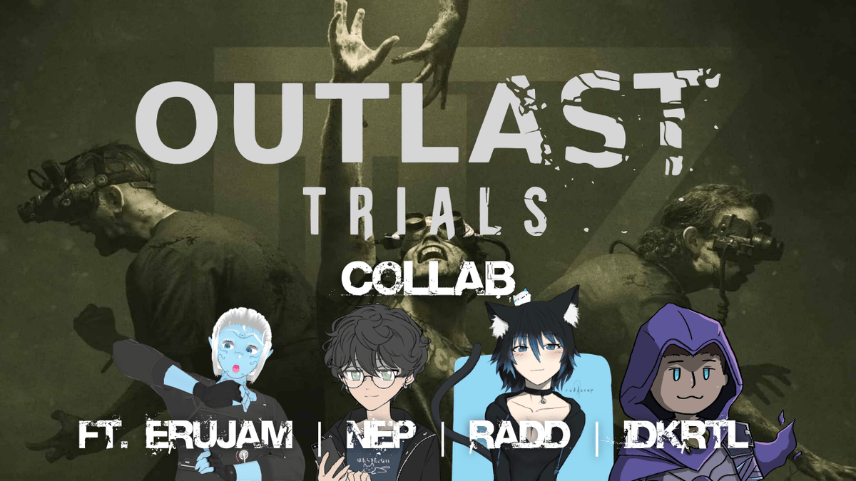 EruaranNoe's tweet photo. I’m surviving (or trying to) Outlast Trials with @raddtrap , Nepbkay &amp; iDkrtl 👀

Expect screaming.
Expect betrayal.
Expect zero coordination.
🕘 9:00 PM PH Time
🔴 LIVE 👉 https://t.co/3DgGjpnPEe
Pray for us. #OutlastTrials #HorrorCollab #TwitchStreamer https://t.co/gEWCbTfdtg