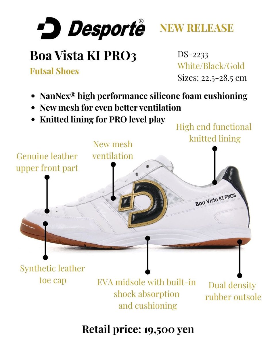 Boa Vista KI PRO3 👟 Futsal Shoes 🤍🖤💛⚽⚽⚽ Built for players