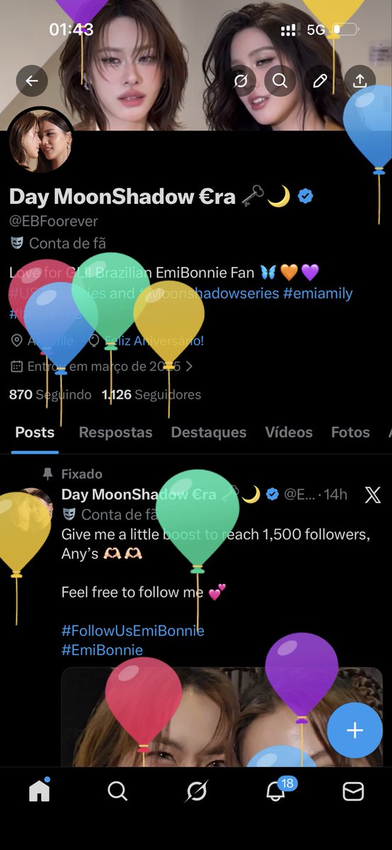 And the balloons went up — happy birthday to me! 🎈
