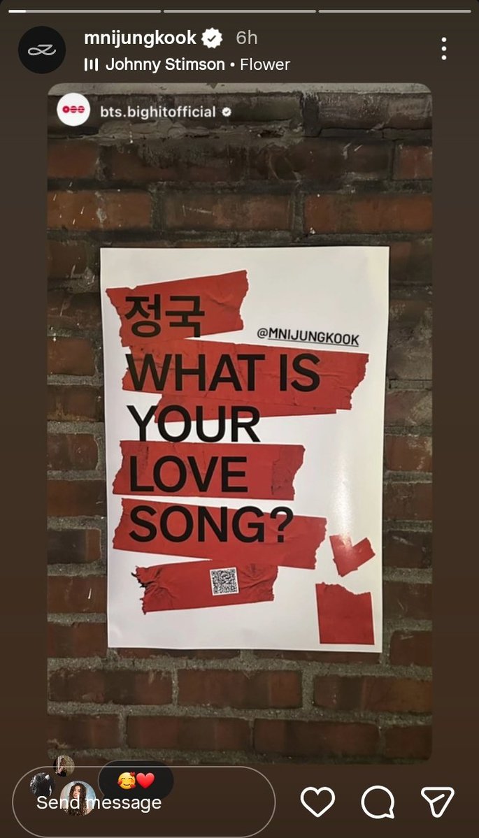 WHAT IS YOUR LOVE SONG? 태형 Taehyung: V - FRI(END)S 남준 Namjoon