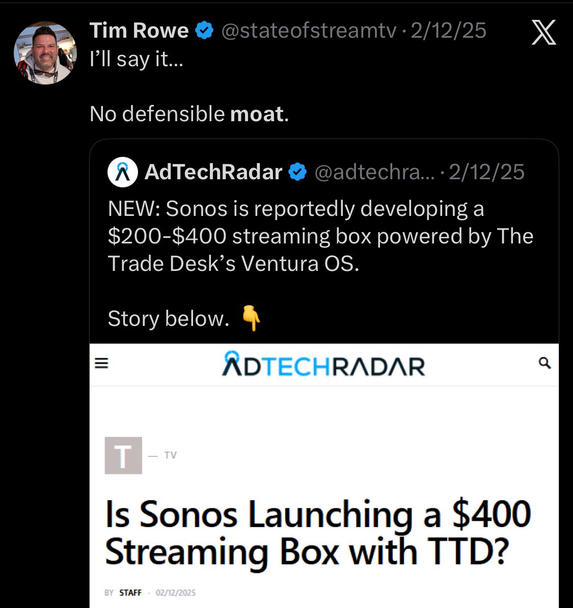 Tim Rowe tweet media