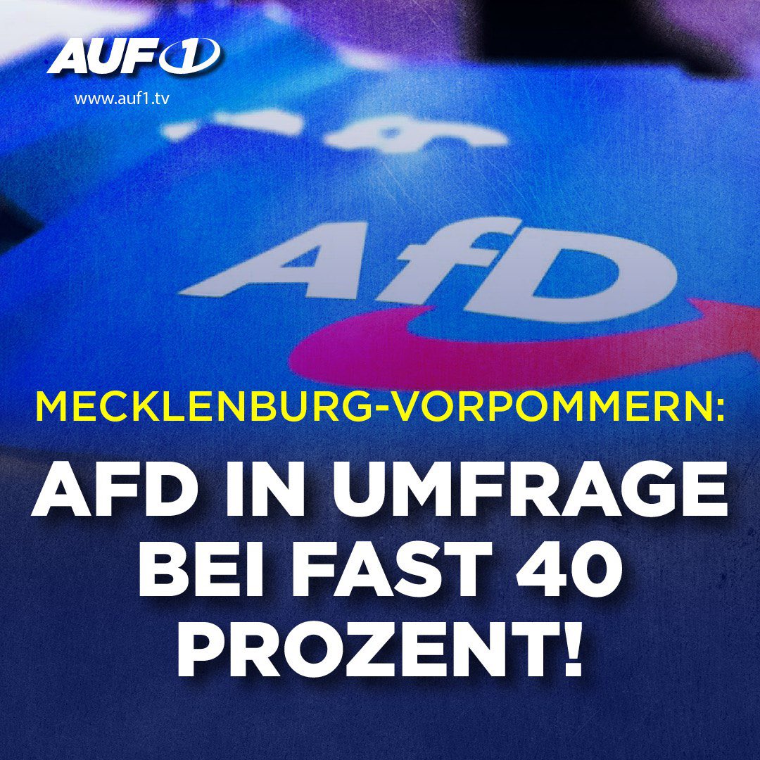 💥 Umfrage-Knall: AfD erobert nächstes Bundesland!

Eine neue Forsa-Umfrage ließ in Schwerin eine politische Bombe platzen: Die AfD liegt in der Umfrage zur Wahl des Landtags von Mecklenburg-Vorpommern bei starken 37 Prozent.

Zugleich entziehen die Wähler Rot-Rot die Mehrheit.